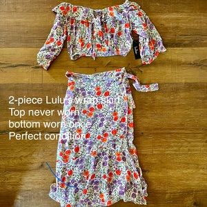 Lulu’s 2-piece wrap skirt outfit